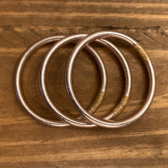 Budha Girl bracelets - set of 3 in rose gold - Picture 1 of 2